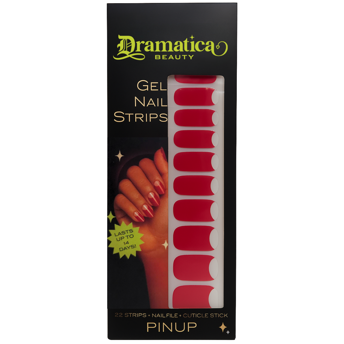 Pinup—Red Half-Moon Gel Nail Wrap