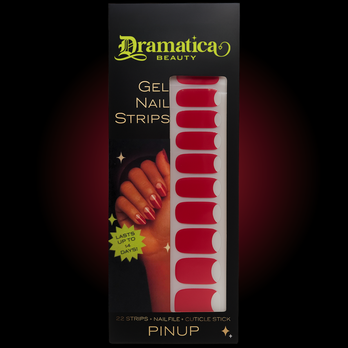 Pinup—Red Half-Moon Gel Nail Wrap