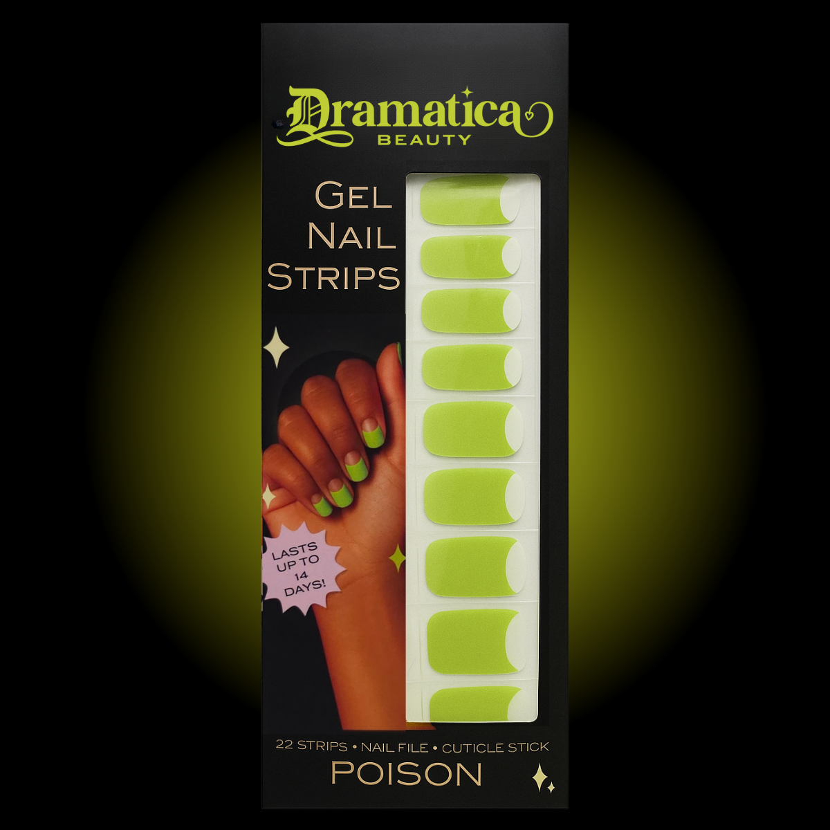 Poison—Green Half-Moon Gel Nail Wrap