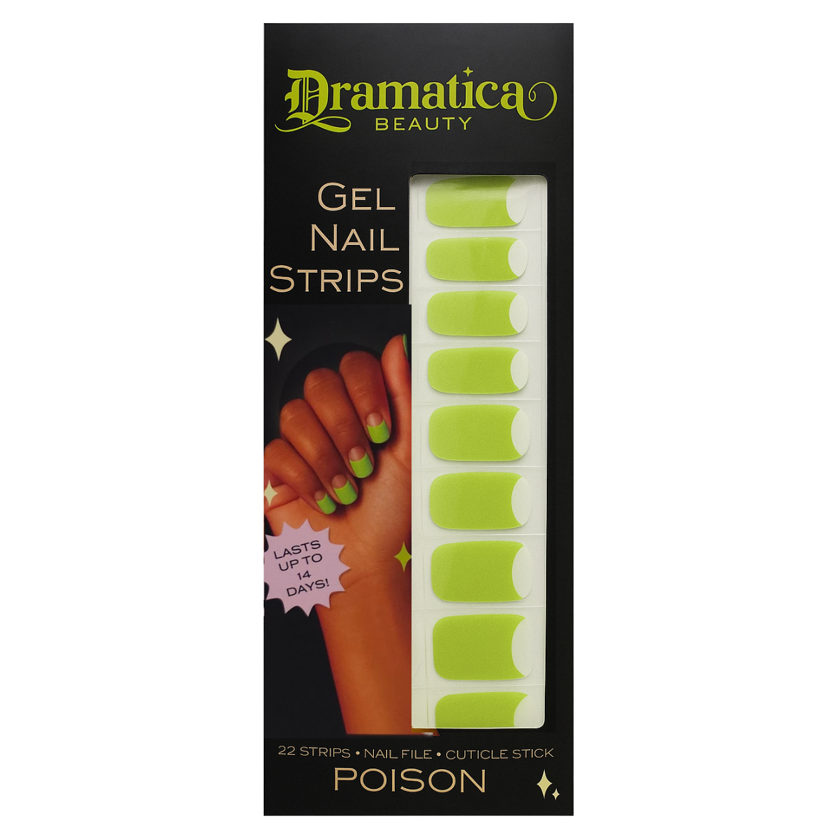 Poison—Green Half-Moon Gel Nail Wrap