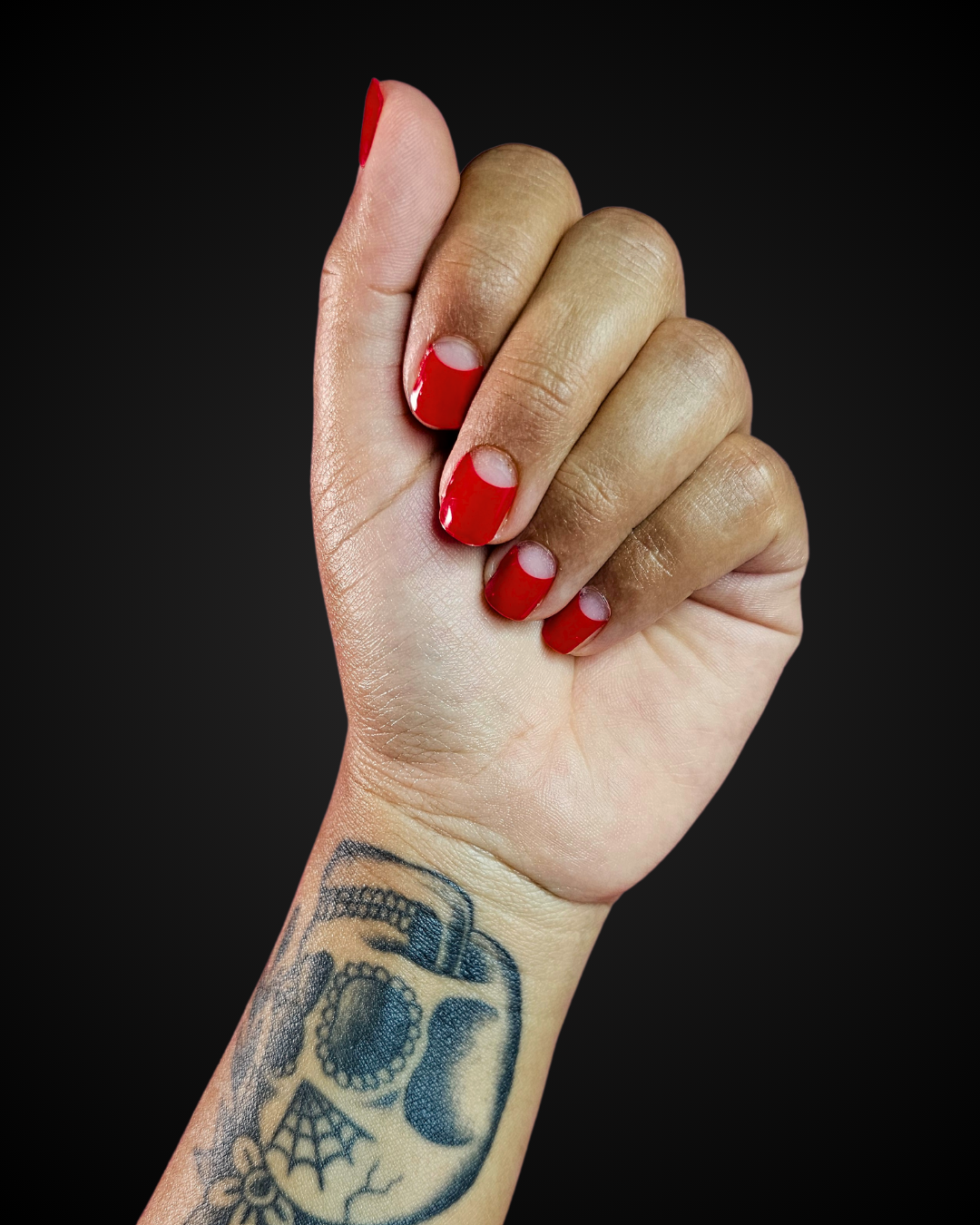 Pinup—Red Half-Moon Gel Nail Wrap