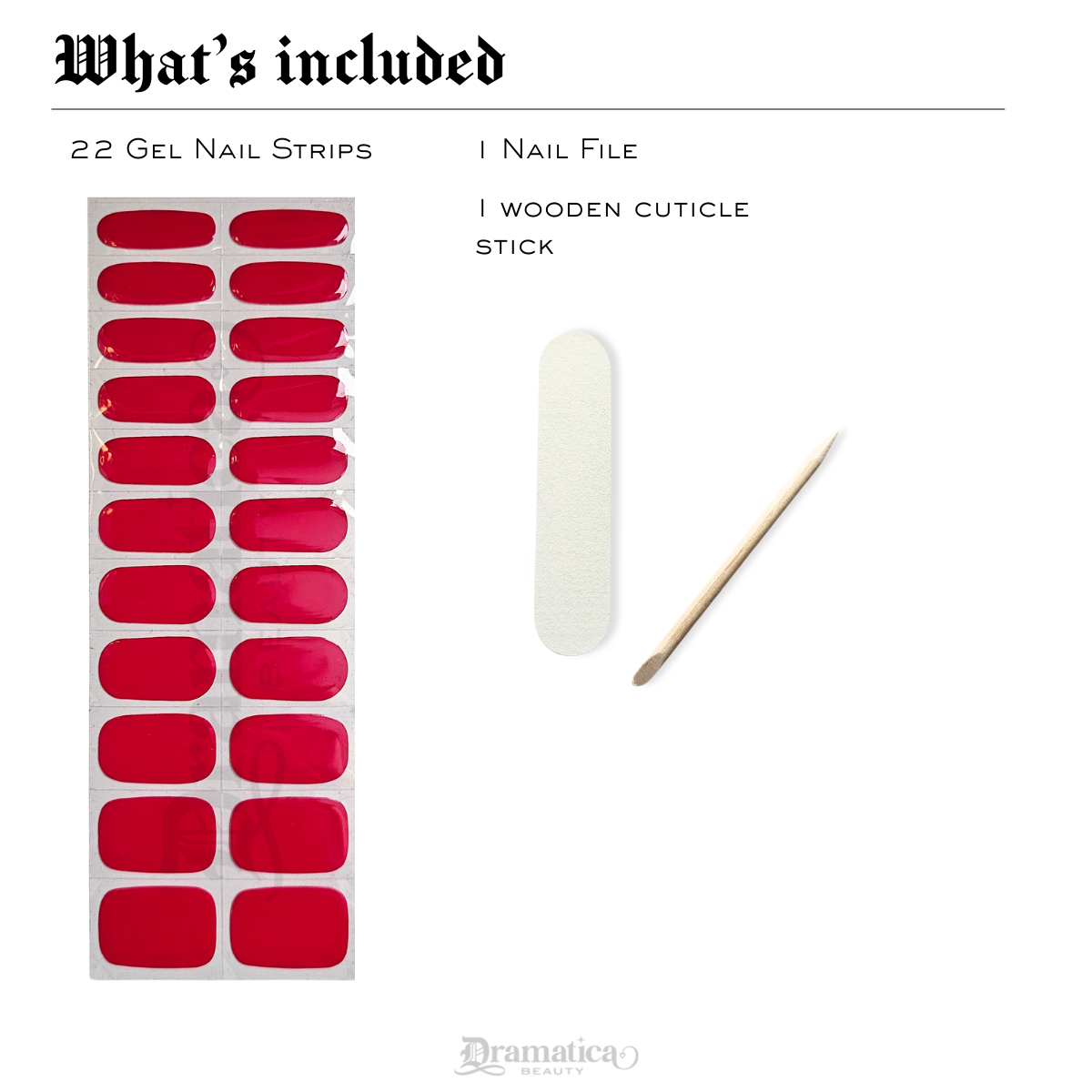Scarlet Gel Nail Strips