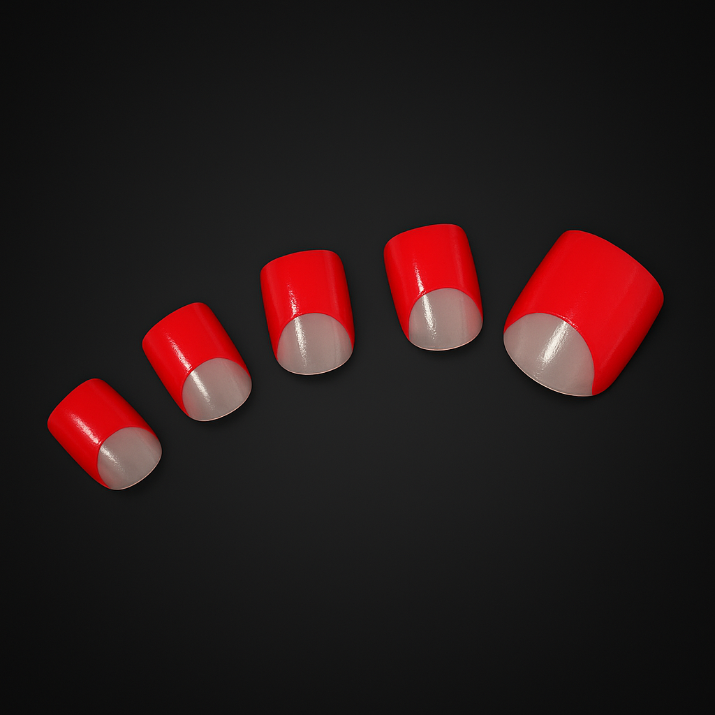 Pinup—Red Half-Moon Gel Nail Wrap