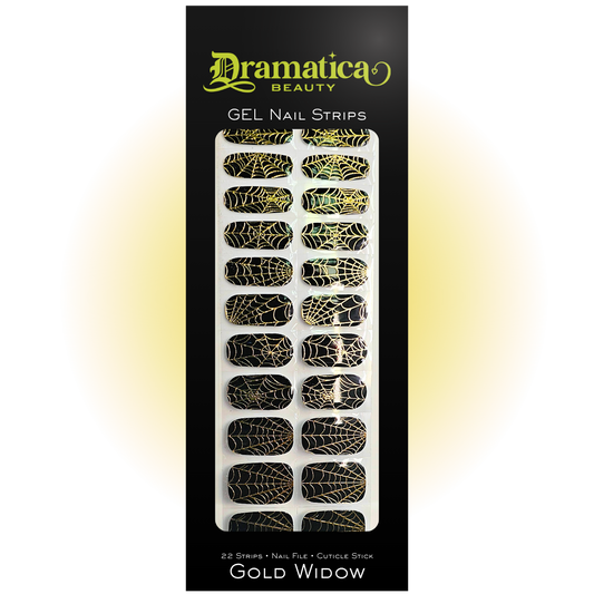 Gold Widow Gel Nail Strips