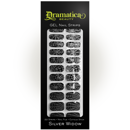 Silver Widow Gel Nail Strips