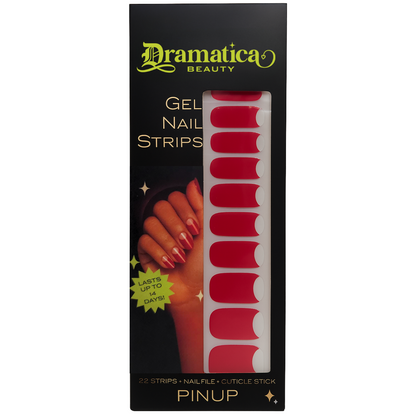 Pinup—Red Half-Moon Gel Nail Wrap