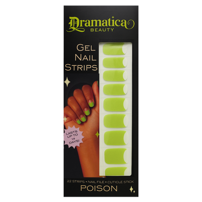 Poison—Green Half-Moon Gel Nail Wrap