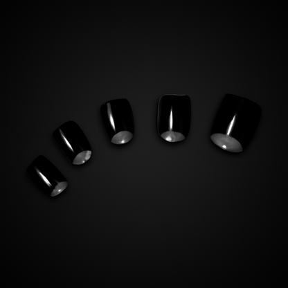 Noir—Black Half-Moon Gel Nail Wrap